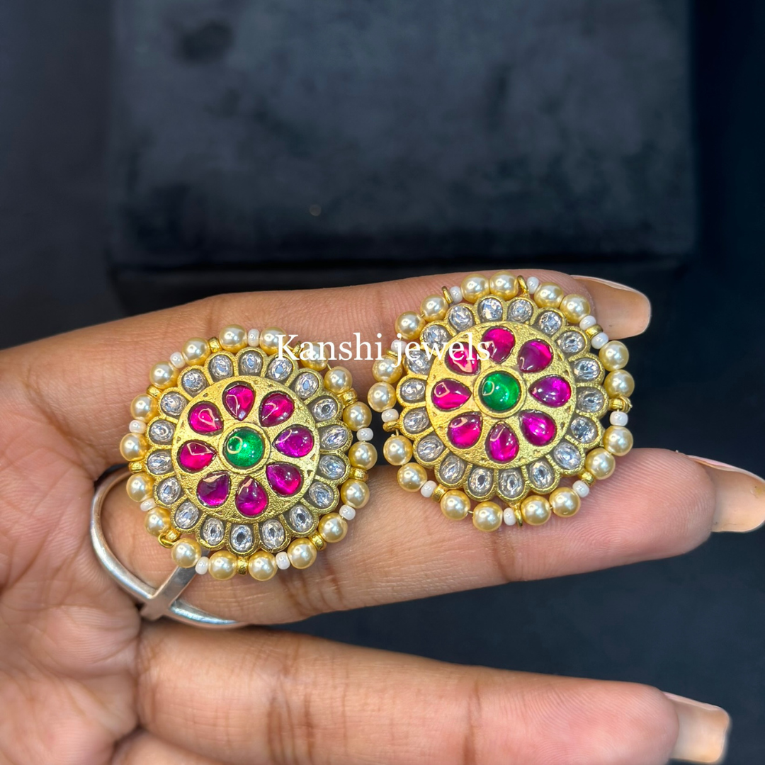 Jadau Kundan Stud Earrings