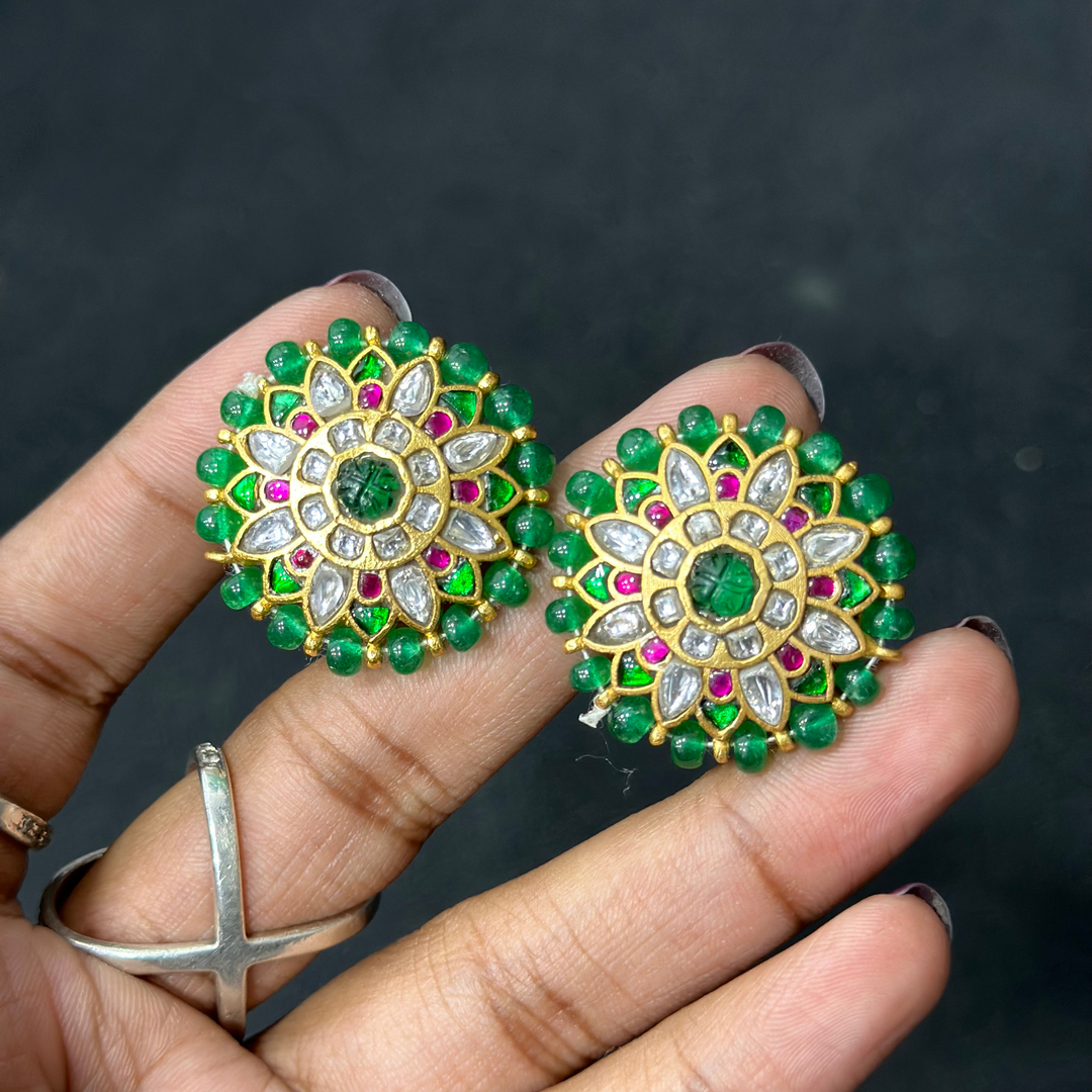 Jadau Kundan Stud Earrings