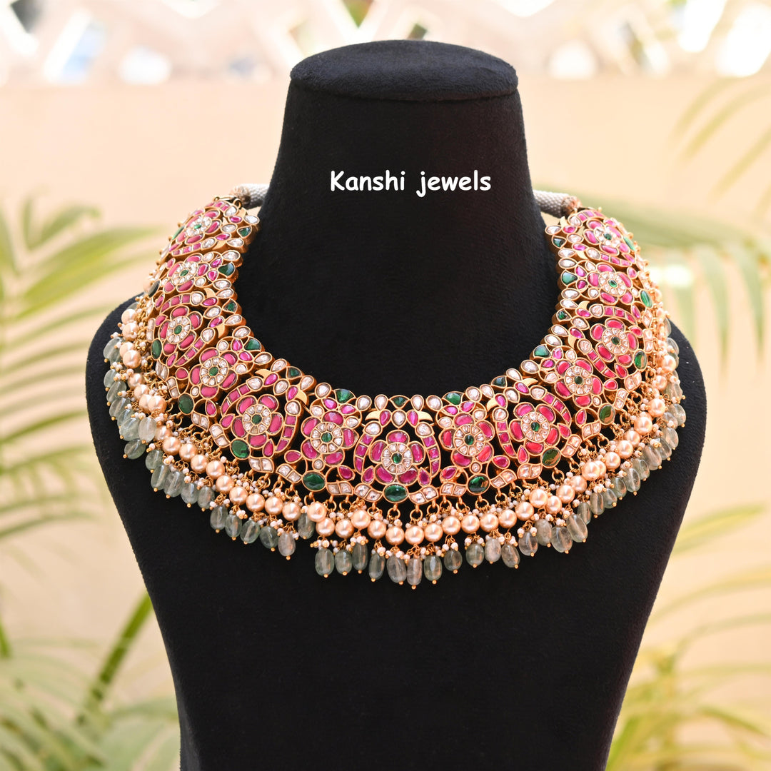 Jadau kundan heavy necklace , Kanshijewels , dulhan necklace , chokar necklace, kundan necklace, jadau necklace,  kanshi jewellery