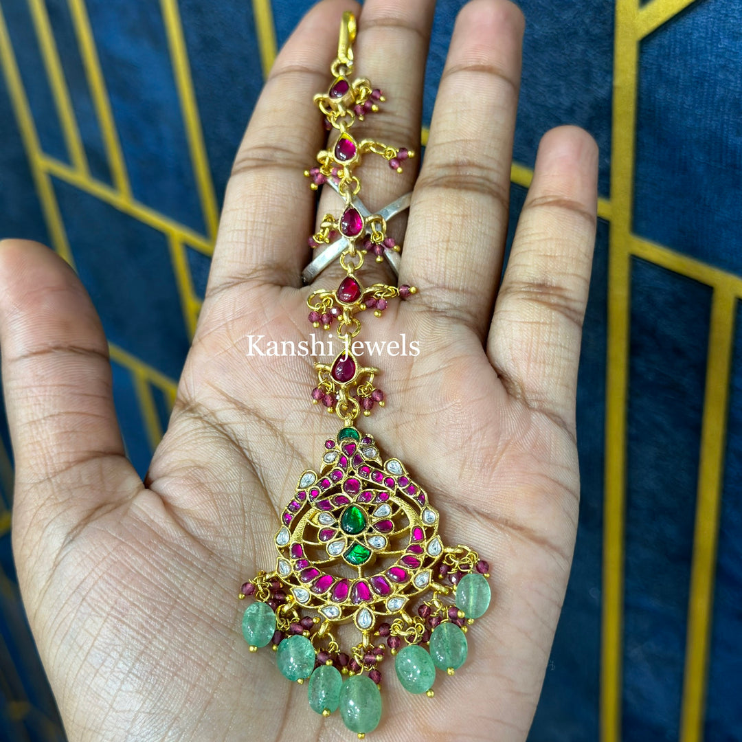 Jadau Kundan Maang Tika