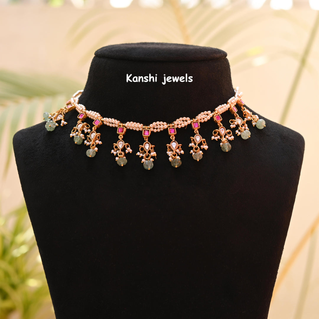 Kanshijewels , dulhan necklace , chokar necklace, kundan necklace, jadau necklace,  kanshi jewellery