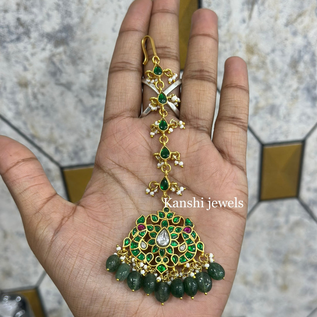 Jadau Kundan Maang Tika