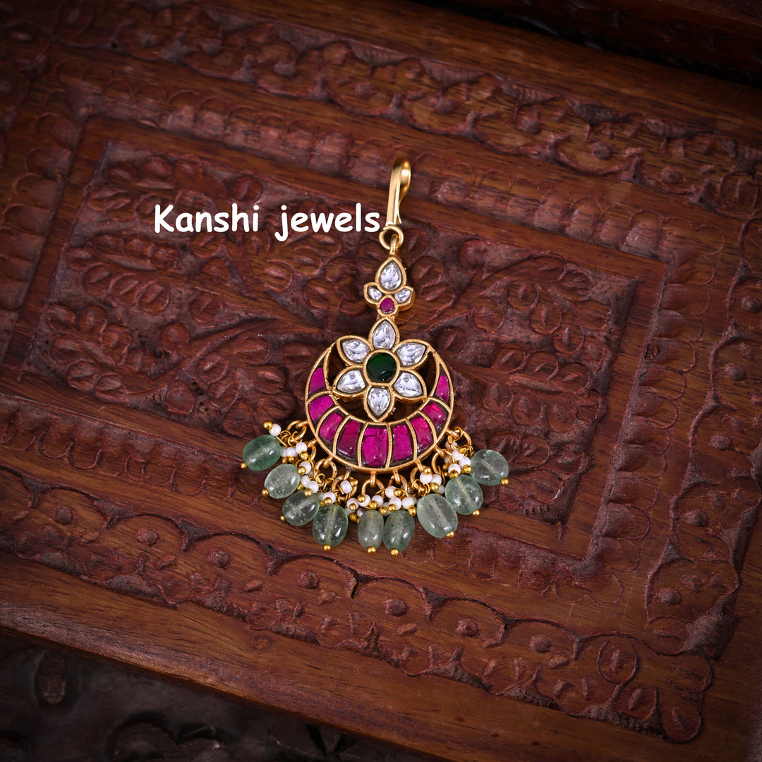 Jadau Kundan Maang Tika
