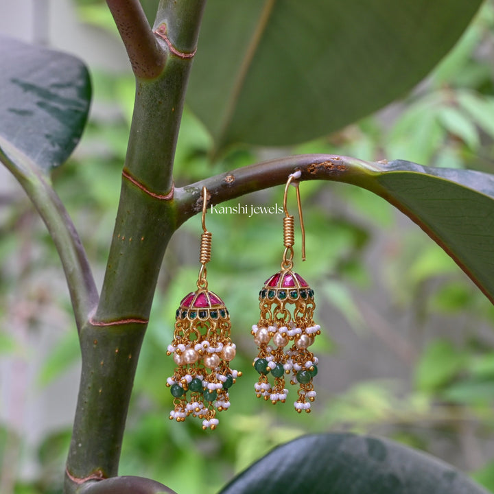 Classic jadau earrings