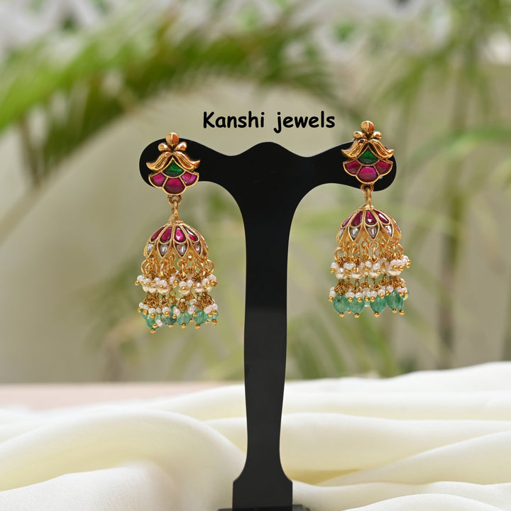 Jadau Kundan Jhumka