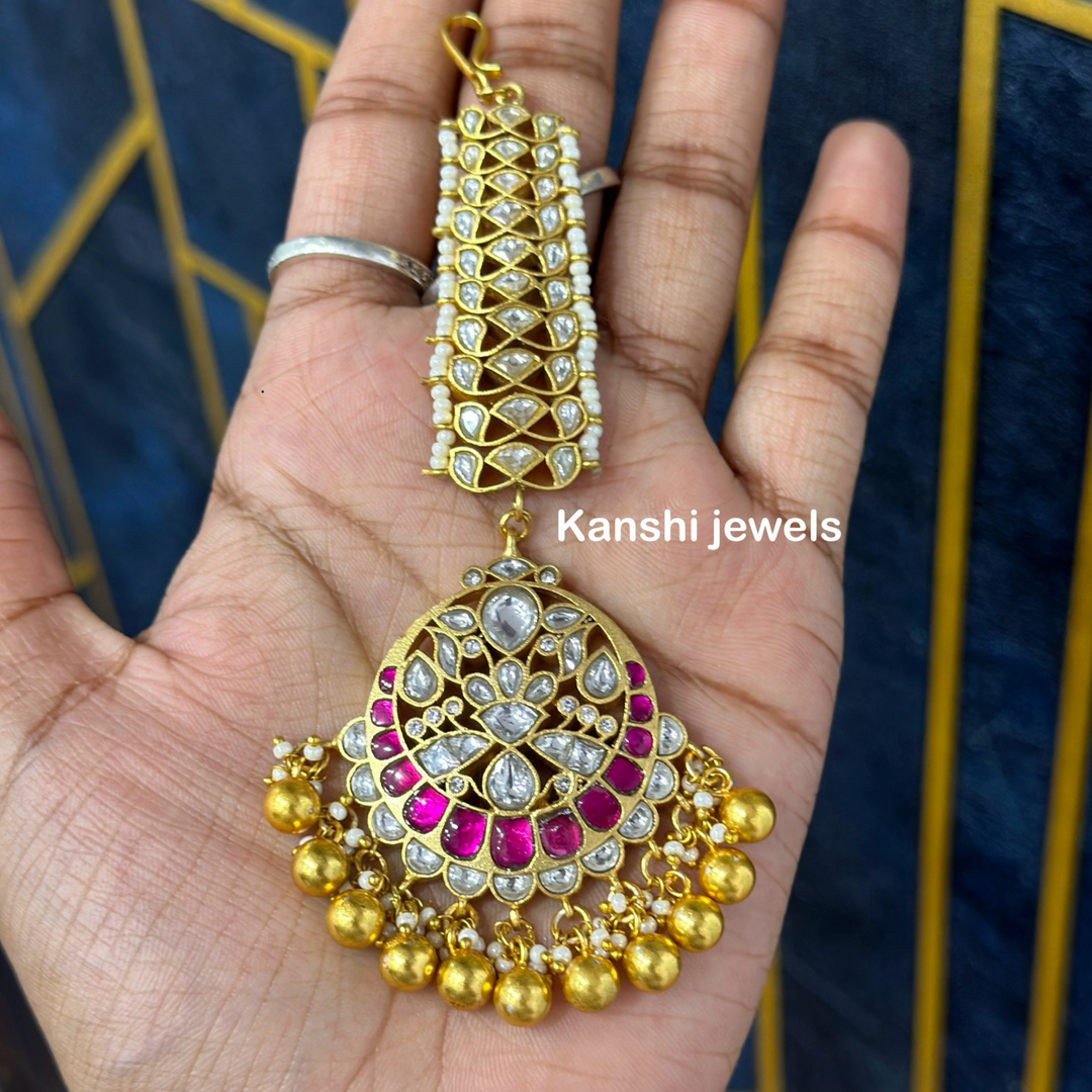 Jadau Kundan Maang Tika