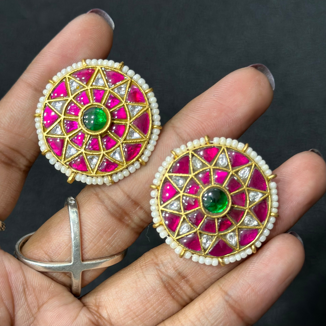 Jadau Kundan Stud Earrings