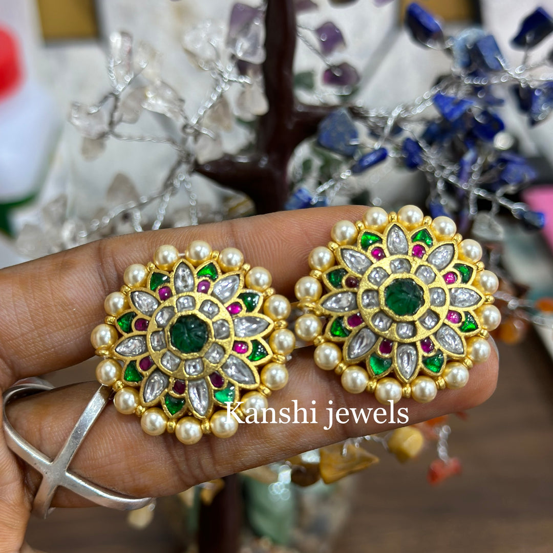 Jadau Kundan Stud Earrings