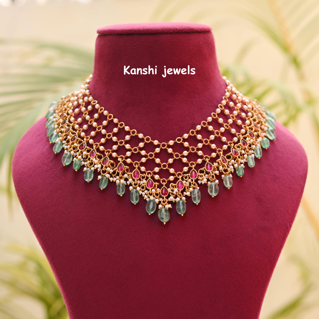 Kanshijewels , dulhan necklace , chokar necklace, kundan necklace, jadau necklace,  kanshi jewellery