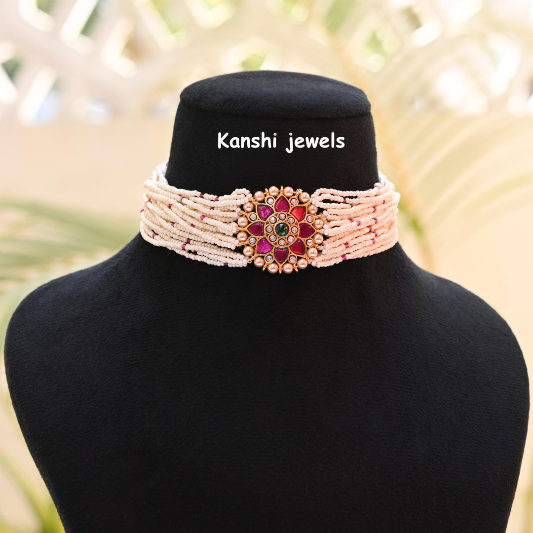 Kanshijewels , dulhan necklace , chokar necklace, kundan necklace, jadau necklace,  kanshi jewellery
