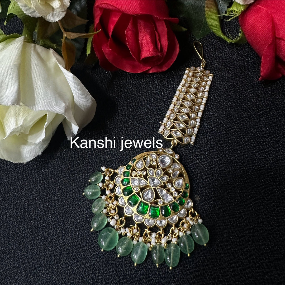 Jadau Kundan Maang Tika