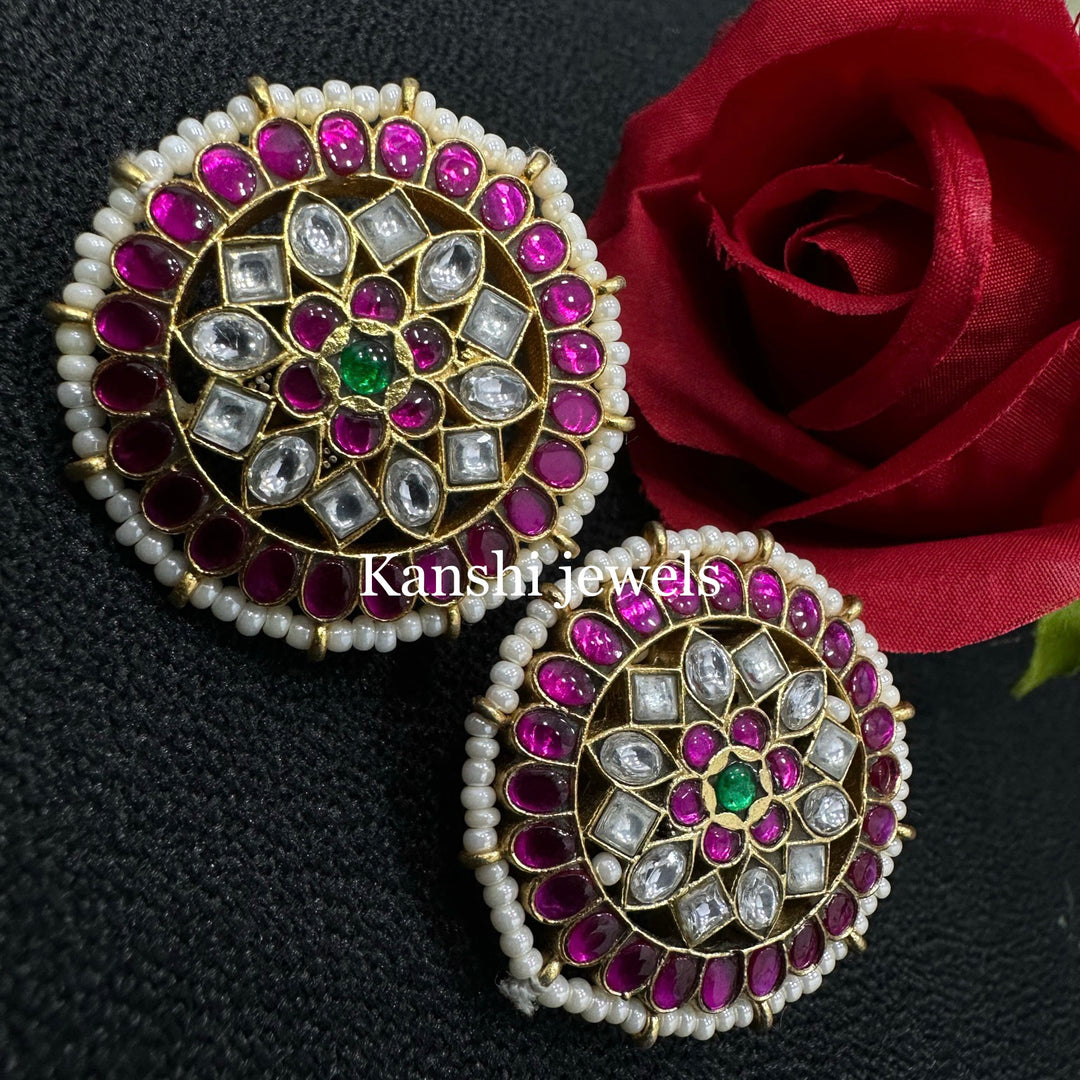 Jadau Kundan Stud Earrings