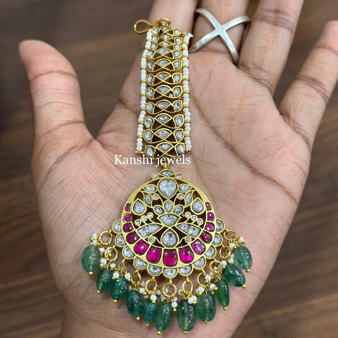 Jadau Kundan Maang Tika