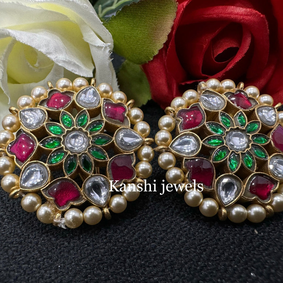 Jadau Kundan Stud Earrings