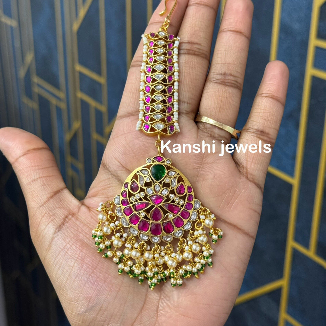 Jadau Kundan Maang Tika