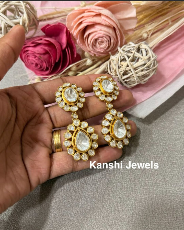 Exquisite polki statement earrings