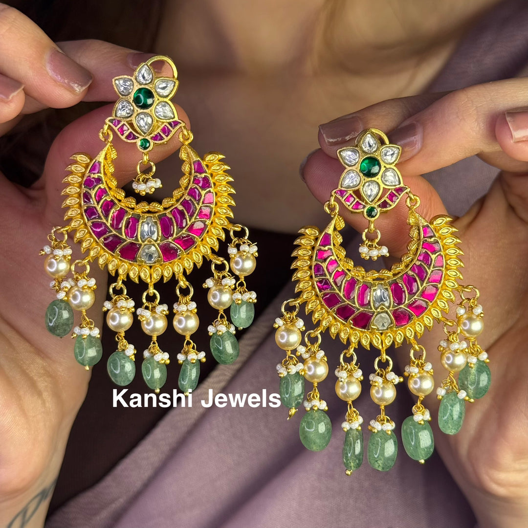 Jadau Kundan Jhumkas