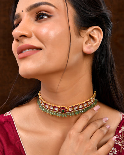 Kundan chokar necklace