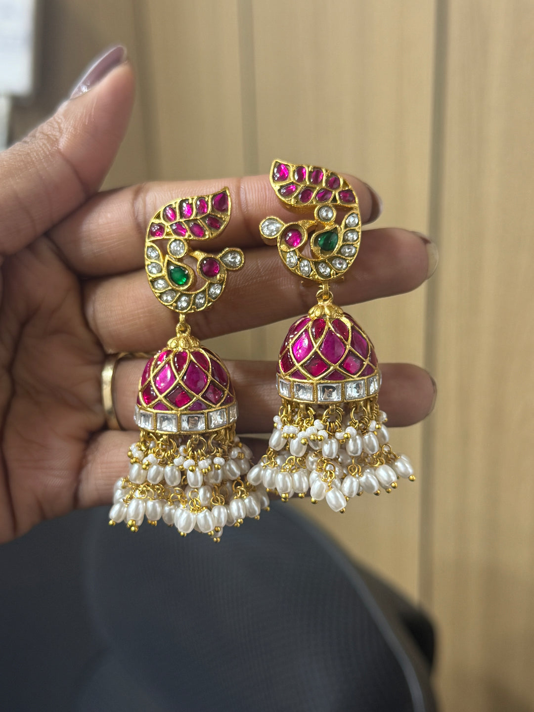 Jadau Kundan earrings by Kanshi Jewels,
Dulhan Kundan earrings,
Traditional Jadau earrings design,
Handcrafted Kundan earrings set,
Gold Jadau earrings for wedding,
Jadau Kundan earrings,
Kundan jhumka earrings,

