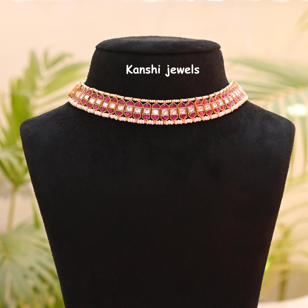 Kanshijewels , dulhan necklace , chokar necklace, kundan necklace, jadau necklace,  kanshi jewellery