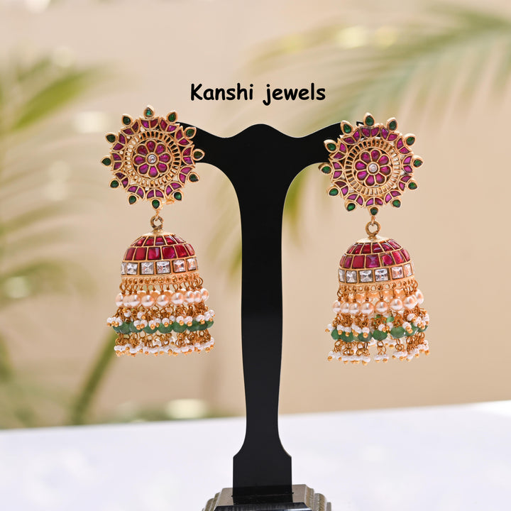 Jadau Kundan Jhumkas