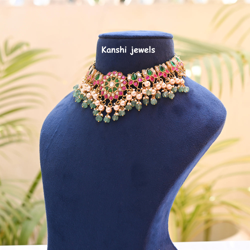 Kanshijewels , dulhan necklace , chokar necklace, kundan necklace, jadau necklace,  kanshi jewellery