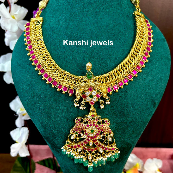 Kanshijewels , dulhan necklace , chokar necklace, kundan necklace, jadau necklace,  kanshi jewellery