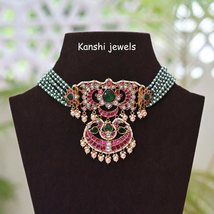 Kundan chokar necklace