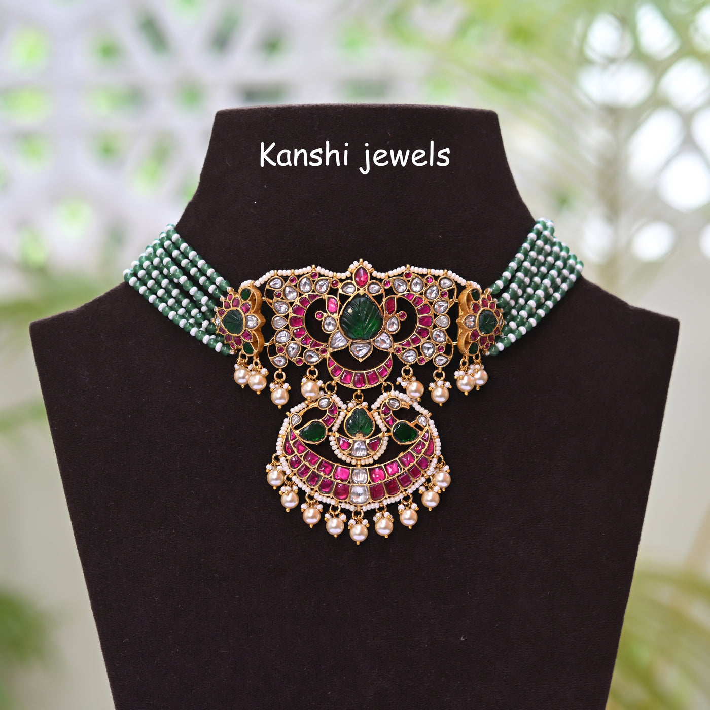 Kundan chokar necklace