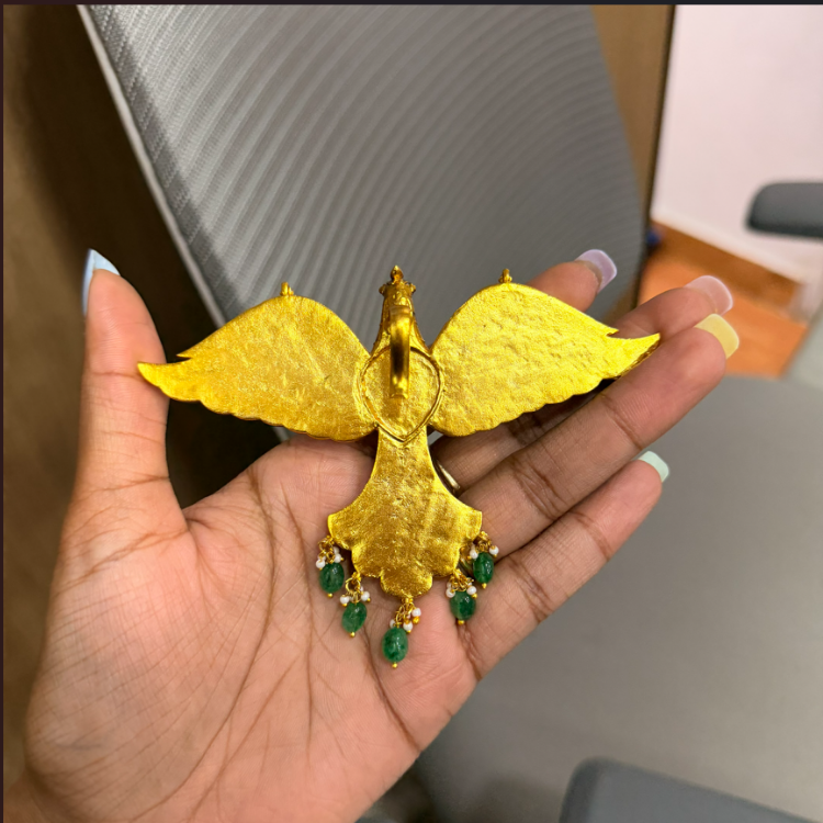 Classic jadau multipurpose ganda berunda eagle pendant