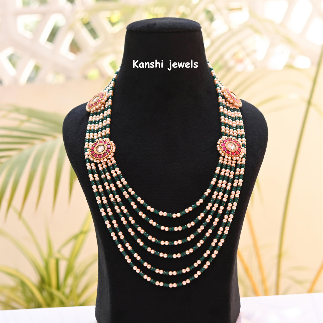 jadau kundan long haram , Kanshijewels , dulhan necklace , chokar necklace, kundan necklace, jadau necklace,  kanshi jewellery