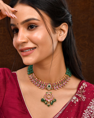 Kundan chokar necklace
