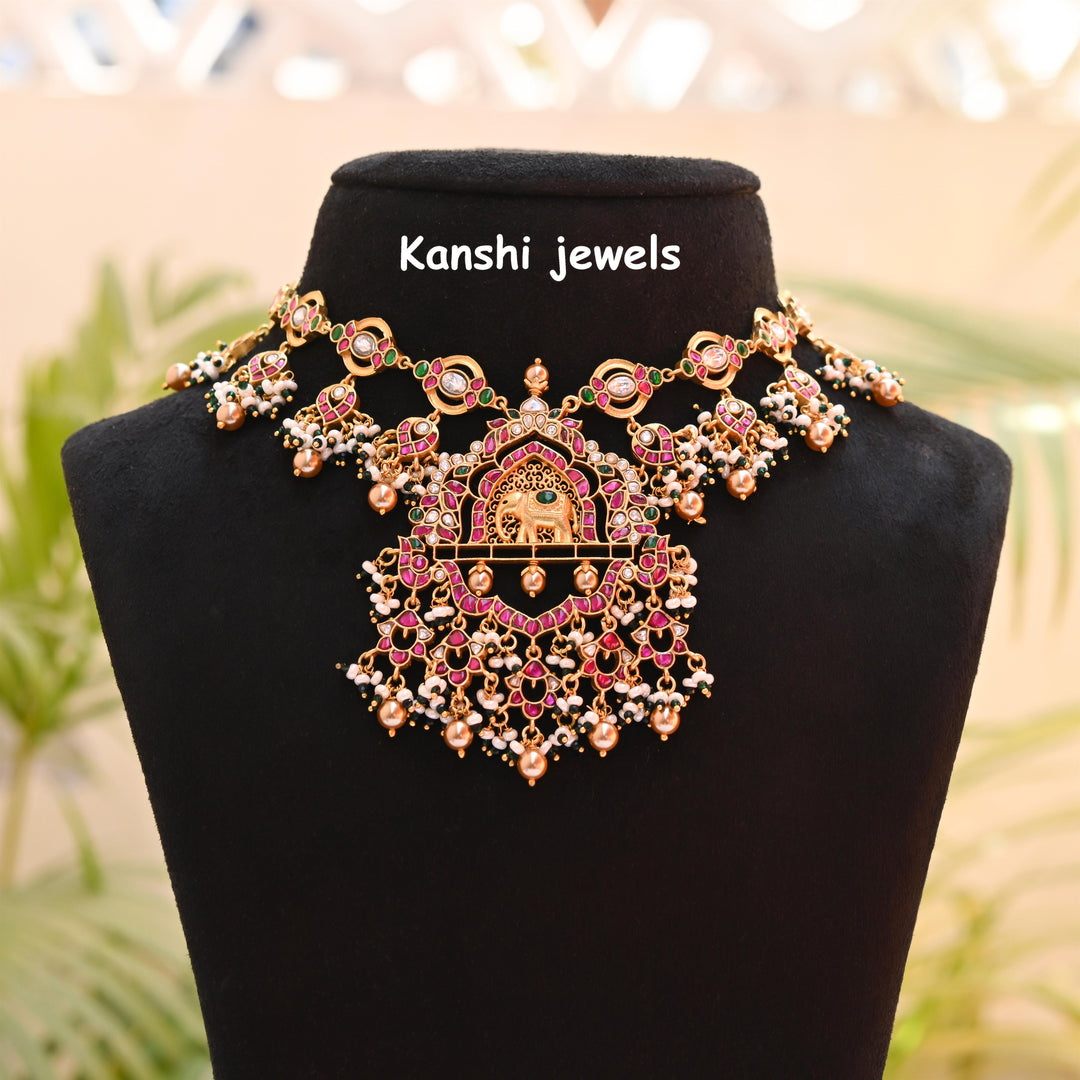 Kanshijewels , dulhan necklace , chokar necklace, kundan necklace, jadau necklace,  kanshi jewellery