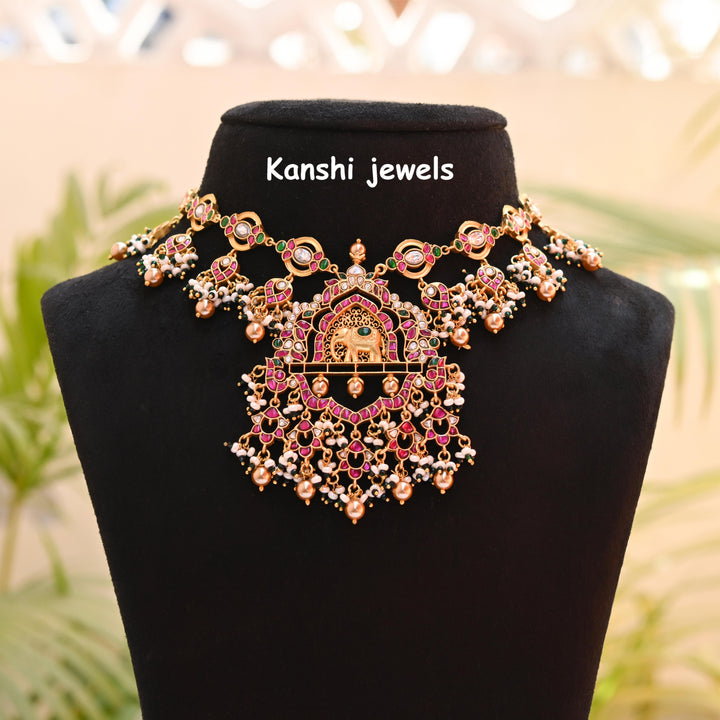 Kanshijewels , dulhan necklace , chokar necklace, kundan necklace, jadau necklace,  kanshi jewellery