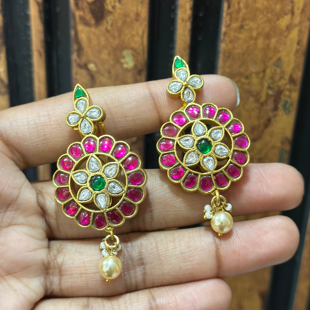 Jadau Kundan Stud Earrings