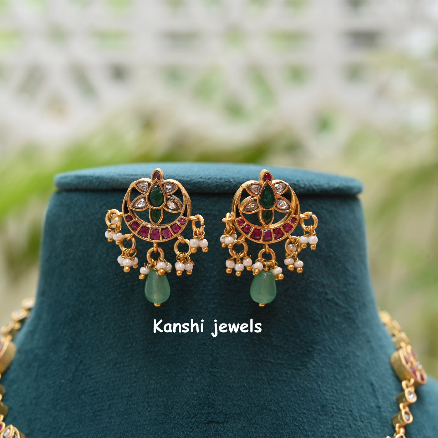 Jadau Kundan Stud Earrings