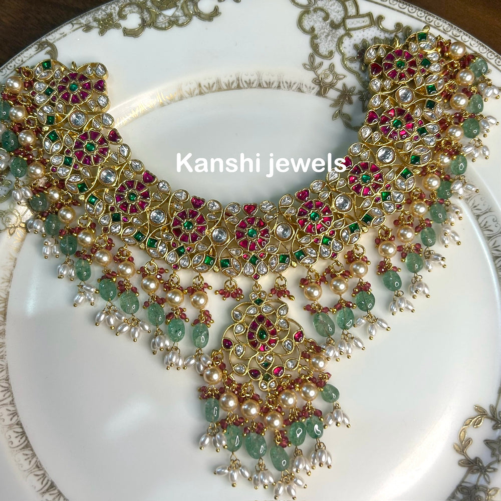 Kanshijewels , dulhan necklace , chokar necklace, kundan necklace, jadau necklace,  kanshi jewellery