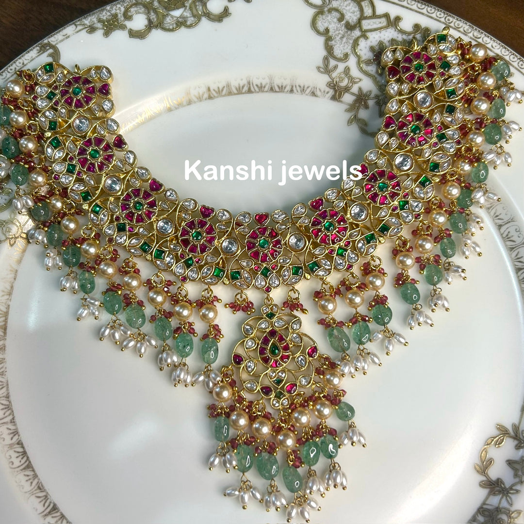 Kanshijewels , dulhan necklace , chokar necklace, kundan necklace, jadau necklace,  kanshi jewellery