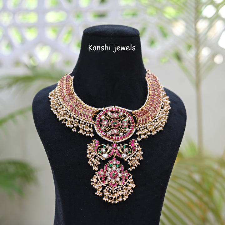 જડતર કુંદન લાંબો હાર