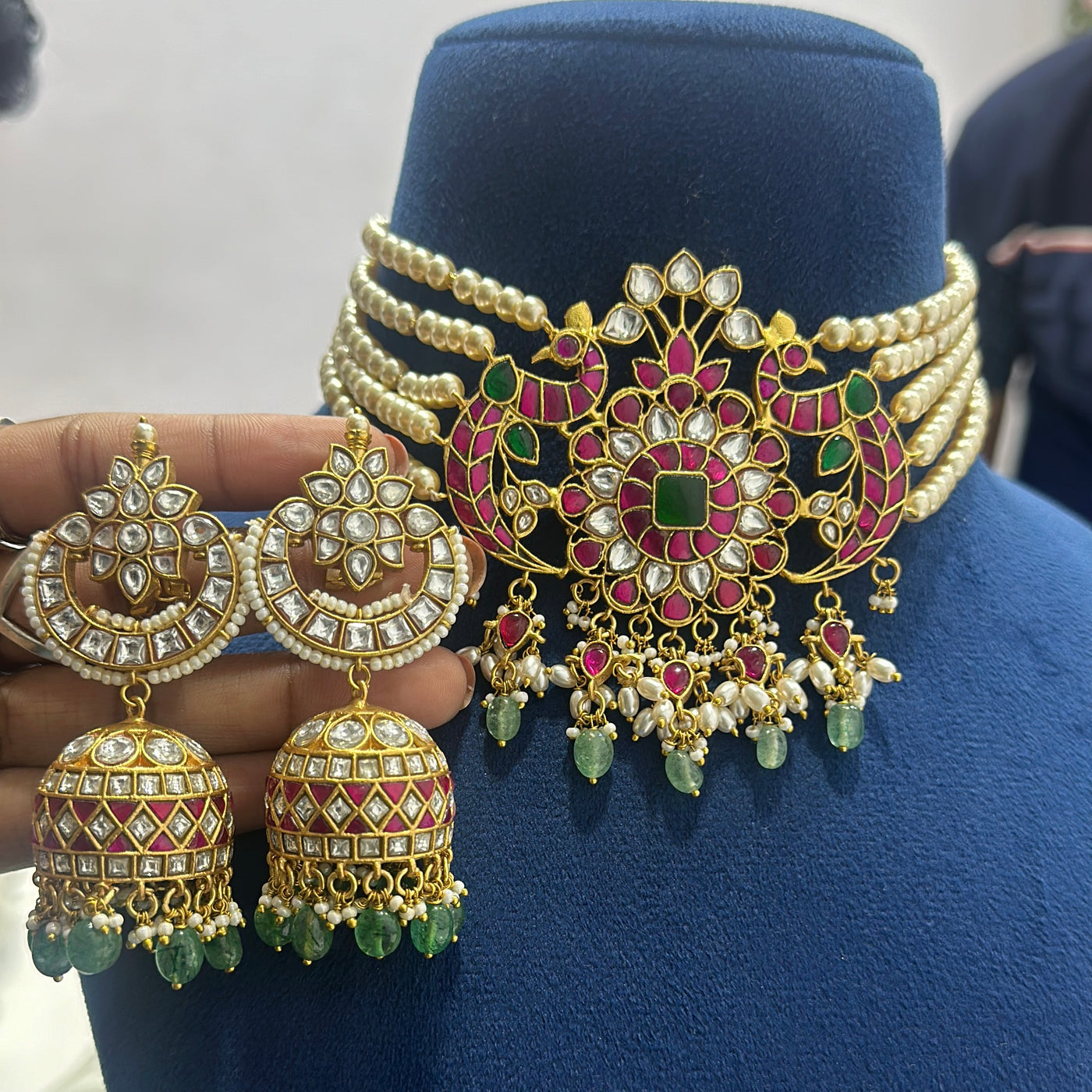 Kundan Jadau Necklace & Earrings