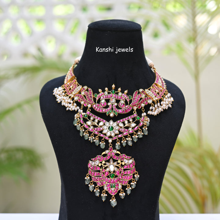 જડતર કુંદન લોંગ હારમ