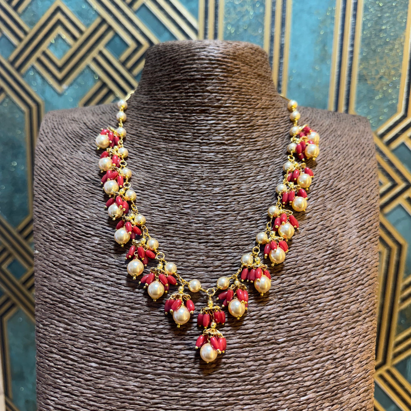 Coral Pearl Necklace