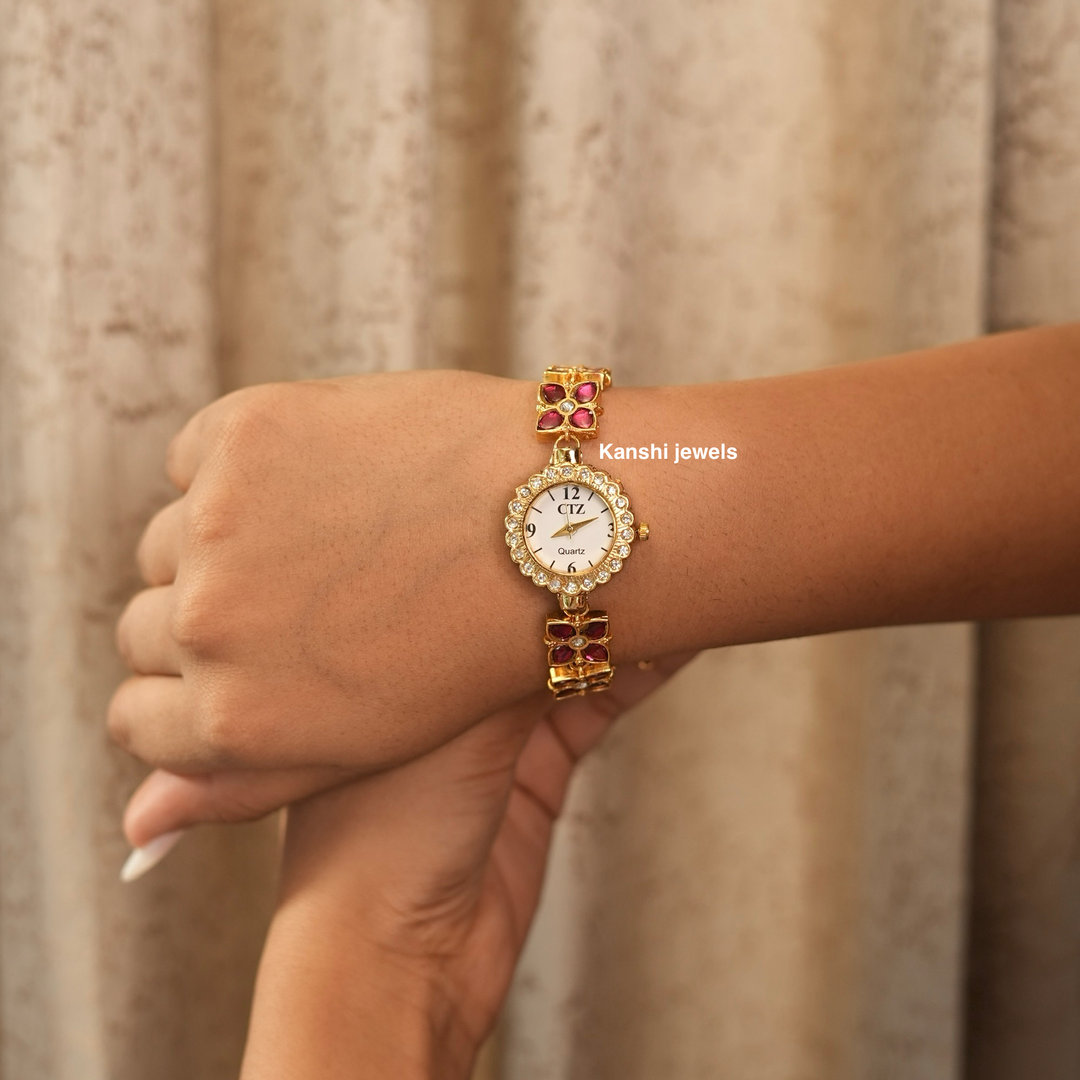 Classic Jadau Handwork Wrist Watch