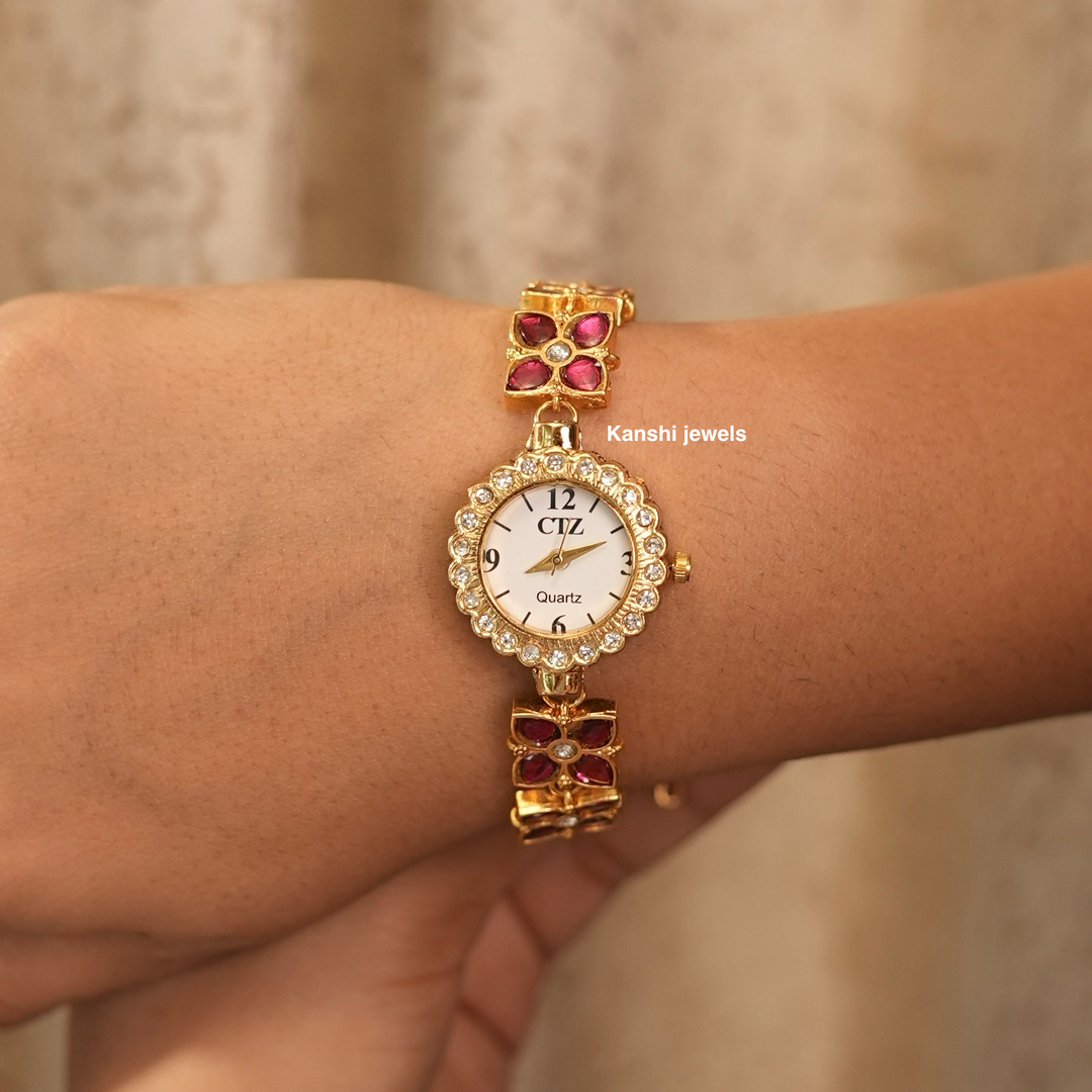 Classic Jadau Handwork Wrist Watch