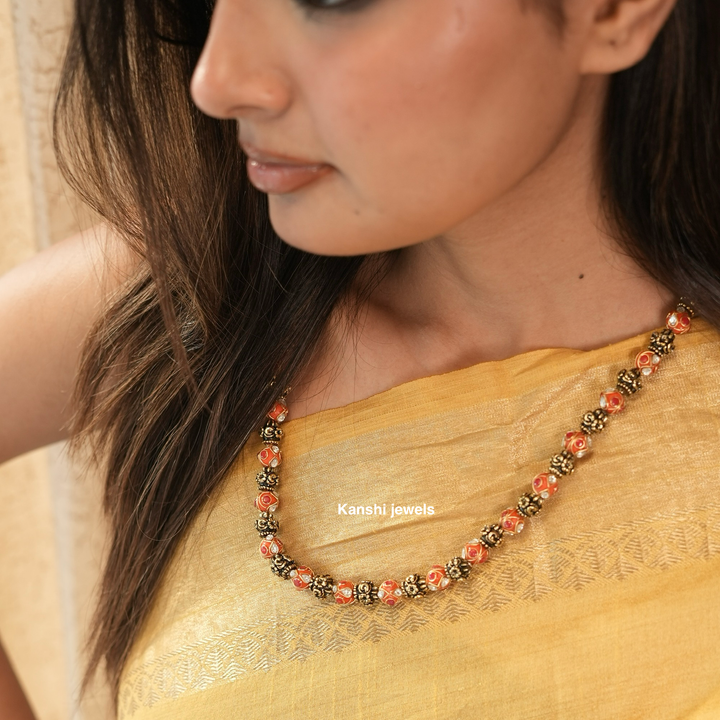 Nakashi Coral Fusion Chain Necklace