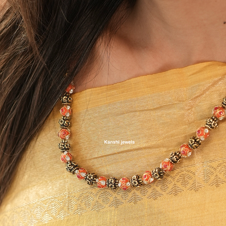Nakashi Coral Fusion Chain Necklace