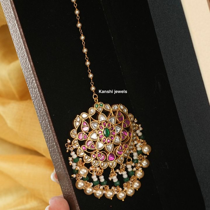 Classic Handwork Exclusive Pearls Maangtika