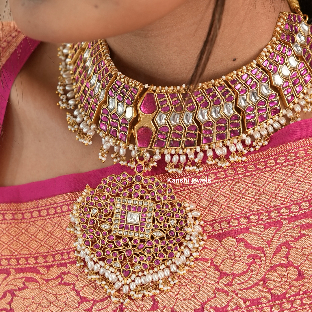Rani Jadau Kundan Necklace Haram