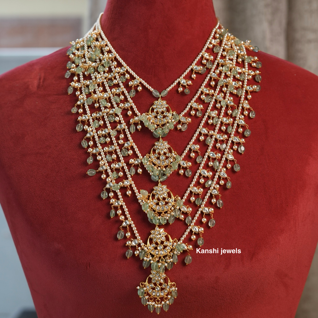 Rani Panchlada Kundan Pearls Haram