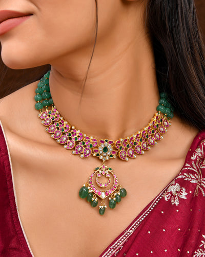 Kundan chokar necklace